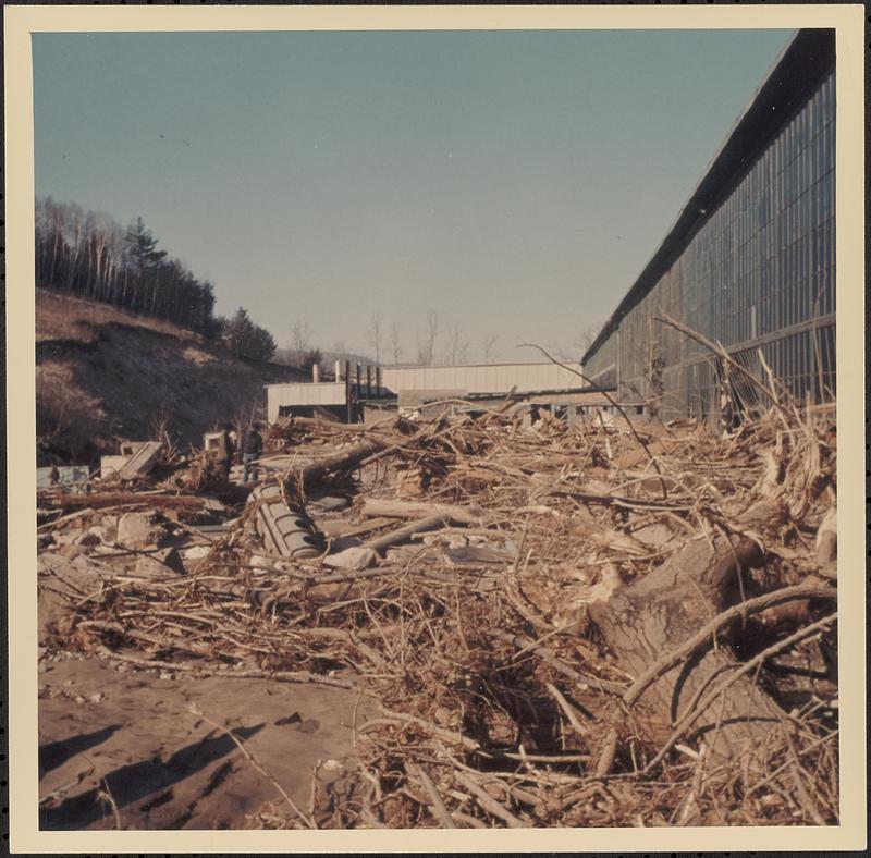 Exterior flood damage at Clark-Aiken