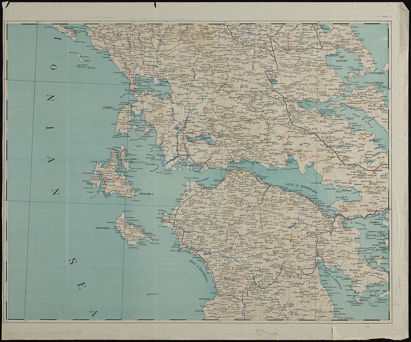 Map of Greece, geographical and altimetric