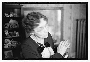 Shumaker, Mrs. James H. (Nellie) collector of miniature elephants