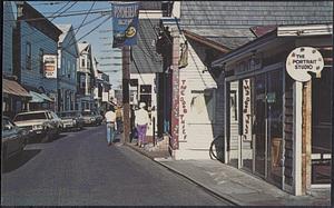 Picturesque Commercial Street, Provincetown on Cape Cod is famous for its quaint and colorful shops