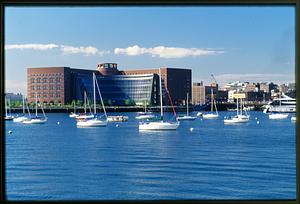 Boston (circa 1999) - John J. Moakley Federal Court House seen from Boston Harbor