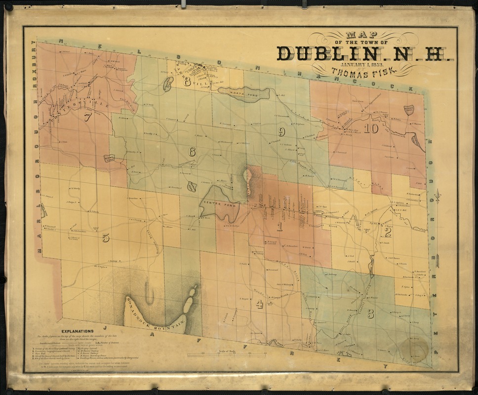 Map of the town of Dublin, N.H