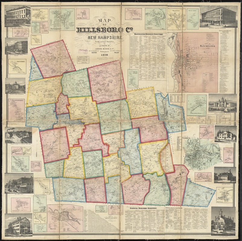 Map of Hillsboro Co., New Hampshire