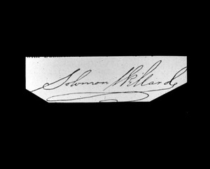 Autograph of Solomon Willard