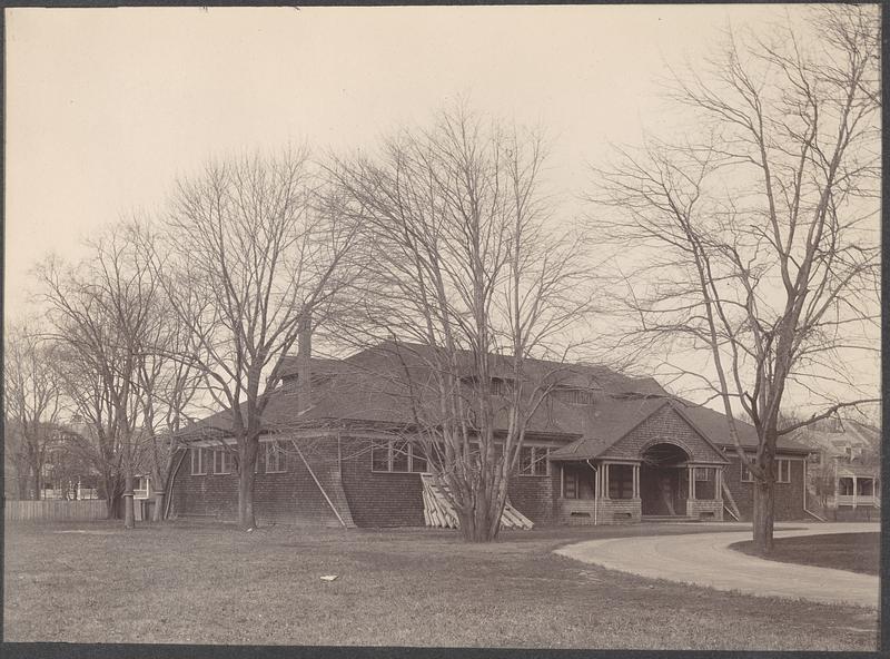 Newton High School Drill Shed, c. 1906