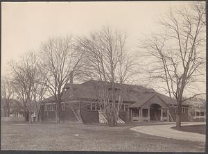 Newton High School Drill Shed, c. 1906