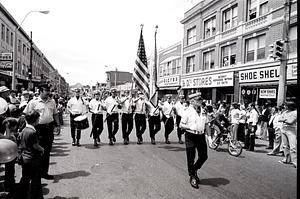 Memorial Day Parade 1978, CFD Color Guard Leader firefighter Dion