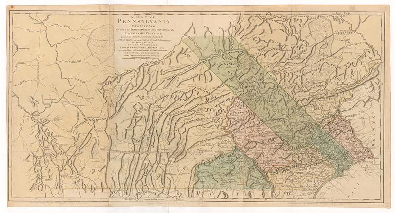 A map of Pennsylvania exhibiting not only the improved parts of that province, but also its extensive frontiers