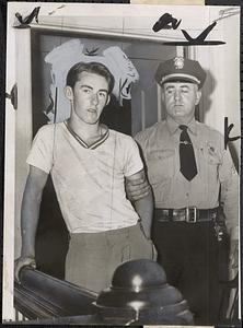 Walter Bourque, Jr., with Sgt. Walter Grimand