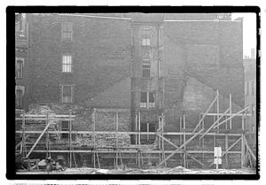 Scaffolding in front of a building