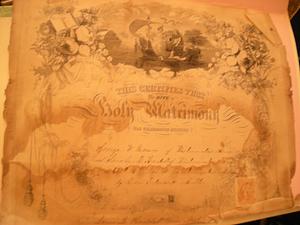Certificate of Holy Matrimony