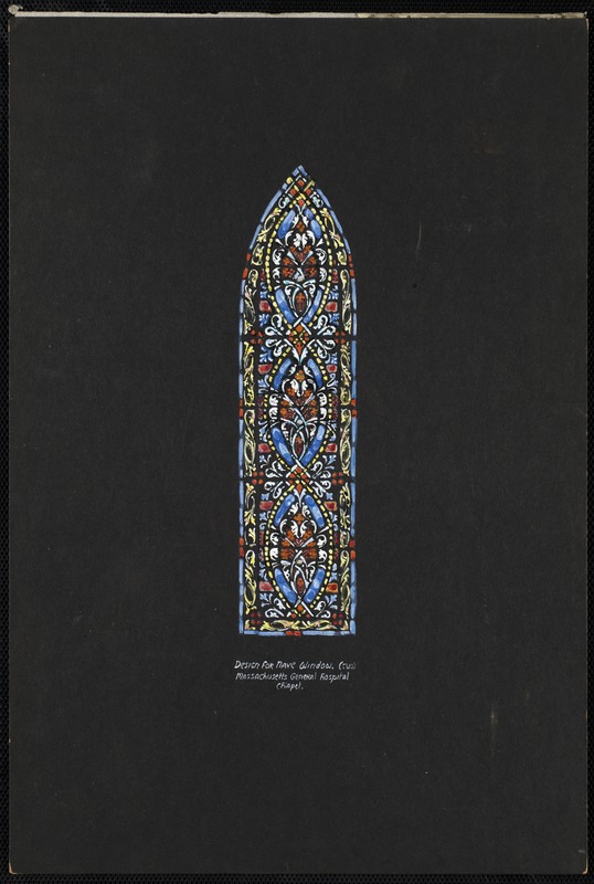 Design for nave window. (two), Massachusetts General Hospital Chapel