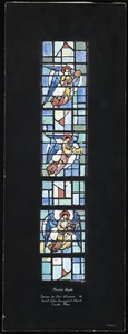 Musical angels, design for choir windows. B. Saint John Evangelist Church, Canton, Mass.