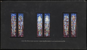 Design for stained glass windows in Lynn Hospital Chapel, Lynn, Massachusetts