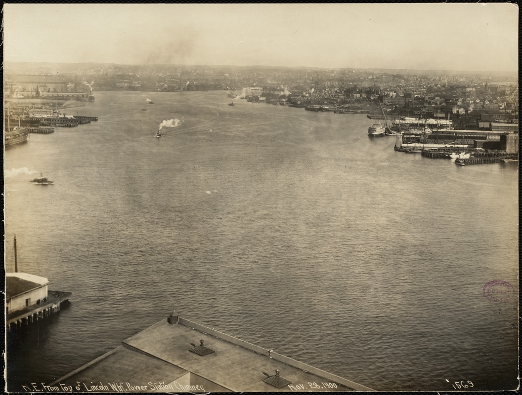 N.E. from top of Lincoln Wharf Power Station