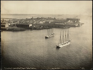 E. from top of Lincoln Wharf Power Station chimney
