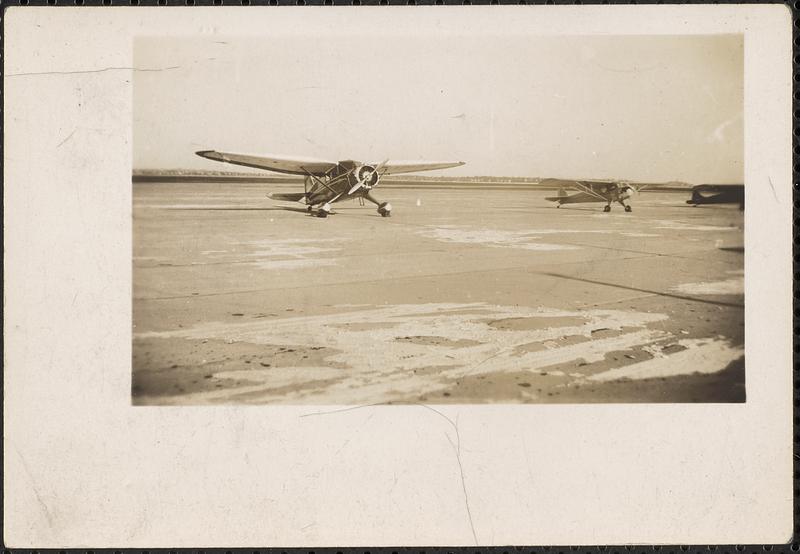 Airplanes on an airfield