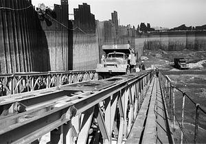 Hurricane Barrier construction, New Bedford