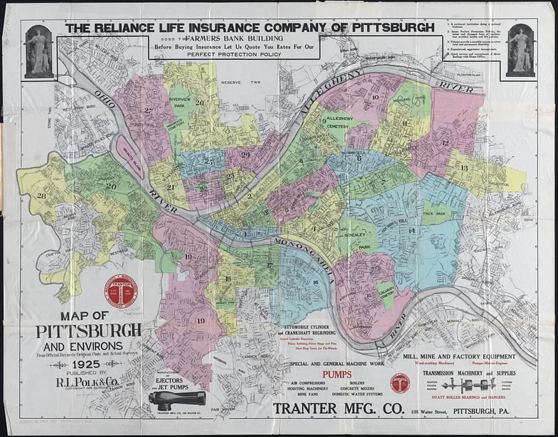 Map of Pittsburgh and environs