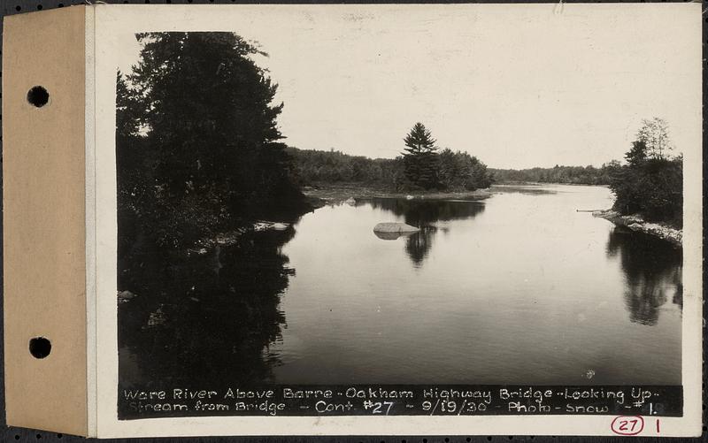 Contract No. 27, Filling in Earth Areas along Bank of Ware River, Barre ...