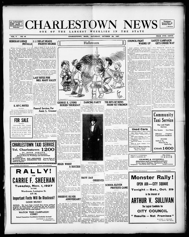 The Charlestown News. October 29, 1927 - Digital Commonwealth