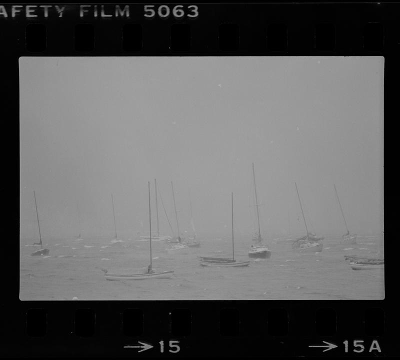 Boats on water during Hurricane David