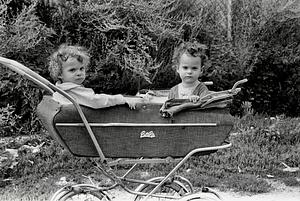 Young children in their Biltrite carriage