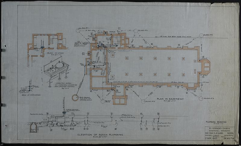 Elevation of rough plumbing