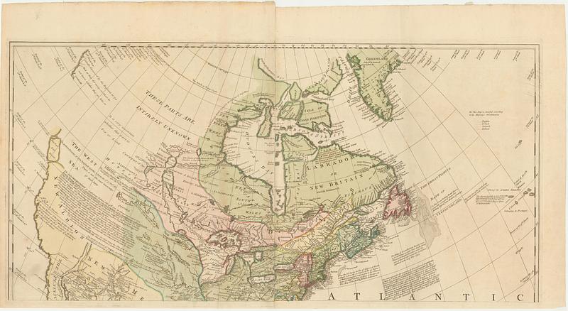 A general map of North America; in which is express'd the several new roads, forts, engagements, &c. taken from actual surveys and observations made in the army employ'd there, from the year 1754, to 1761