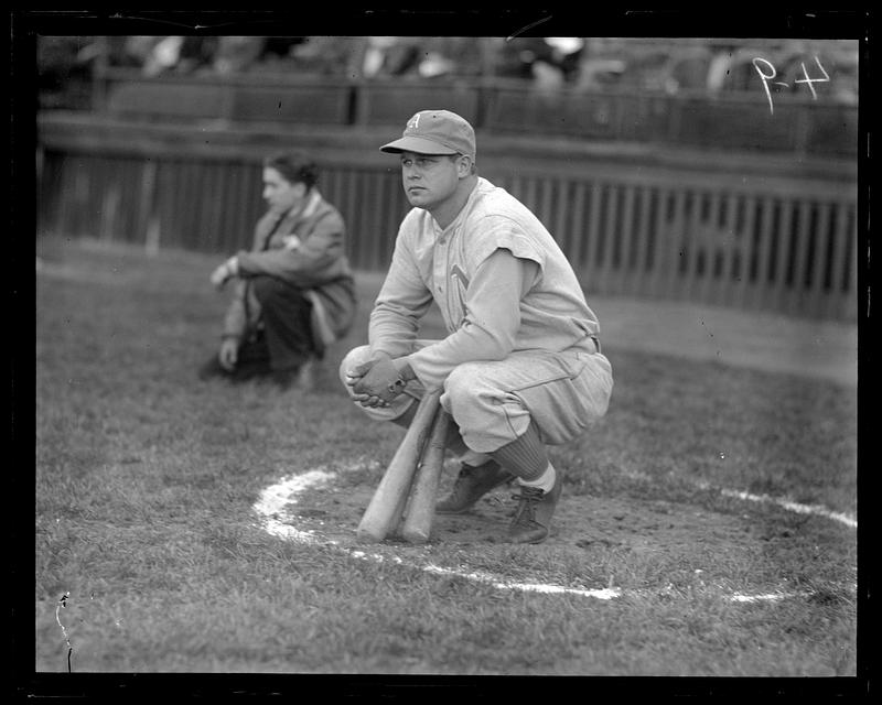 1 A's 2 bats kneeling
