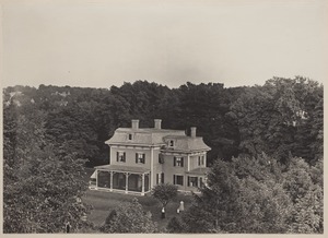 Photograph Album of the Newell Family of Newton, Massachusetts - Full View of Newell House at 87 Chestnut St., West Newton -