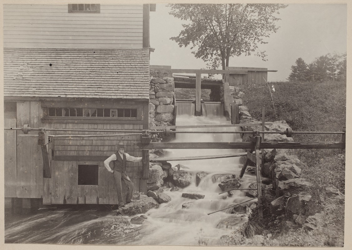 Photograph Album of the Newell Family of Newton, Massachusetts - Hamlet Wight at Mill Spillway -