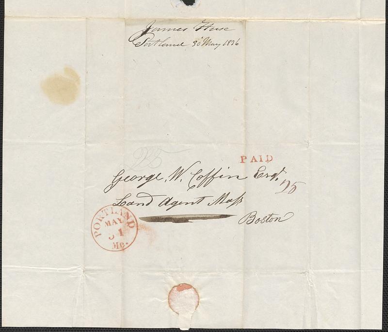 James Huse to George Coffin, 30 May 1836 - Digital Commonwealth