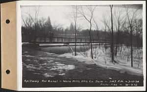 Ware River, spillway for canal, Ware Mills, Otis Co. dam, Ware, Mass., 3:45 PM, Mar. 12, 1936