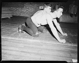 Wrestling '41-'42, David Cole and Lyle Grey