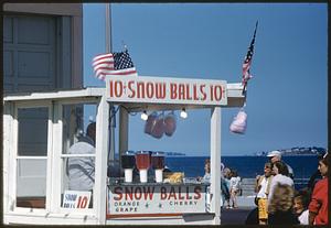 Waterfront stand selling snow balls, Revere Beach, Revere, Massachusetts