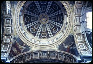 Interior view of dome of the Clementine Chapel, St. Peter's Basilica, Vatican City