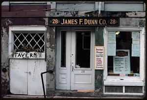 "James F. Dunn Co." store front, North Market, Boston