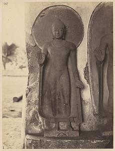Carving of a standing Buddha found at Sarnath, India
