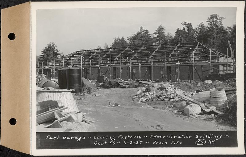 Contract No. 56, Administration Buildings, Main Dam, Belchertown, east