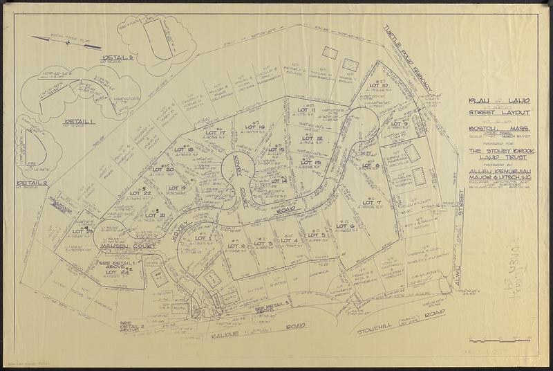 Plan of land and street layout in Boston, Mass., Hyde Park