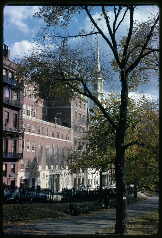 Boston Common, Park Street Church steeple in background
