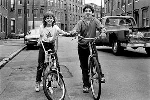 Bike riding on Beacon Street