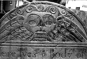 Headstone detail, Rumney Marsh