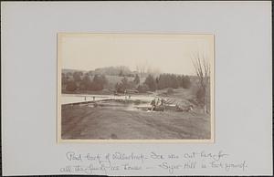 Pond Back of Willowbrook decorated for President Roosevelt's visit 1902