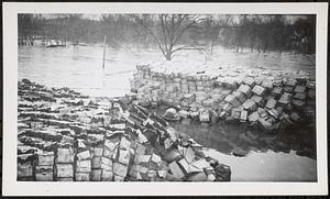 Flooded mill yard Nashua River Paper Co.