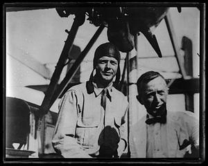 Charles Lindbergh and an unidentified man
