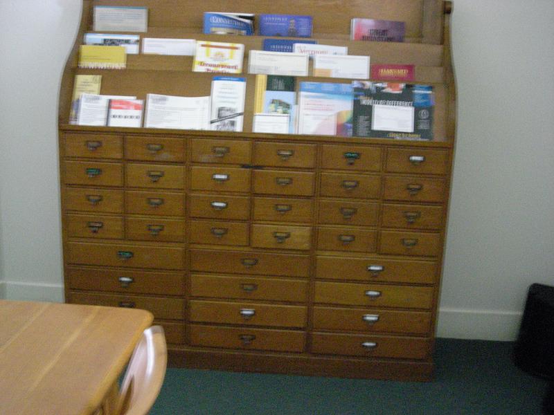 American golden oak library cabinet