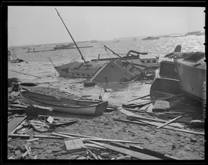 Boats blown ashore, Hurricane of 38