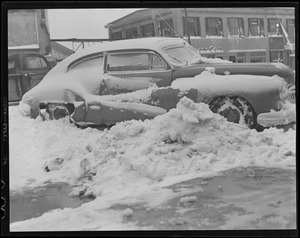 Snow covered cars, Boston